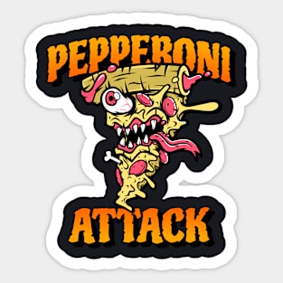 Pepperoni attack Sticker